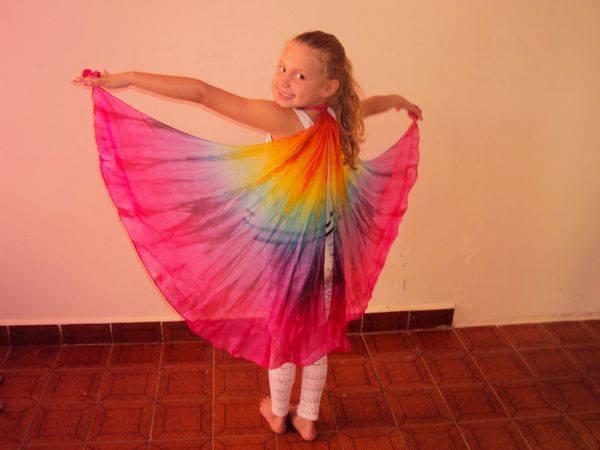Véu de Seda Infantil Asa de Borboleta