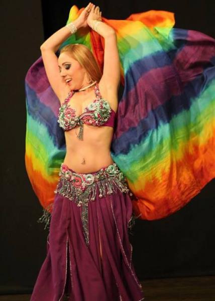 Véu de Seda para Dança do Ventre