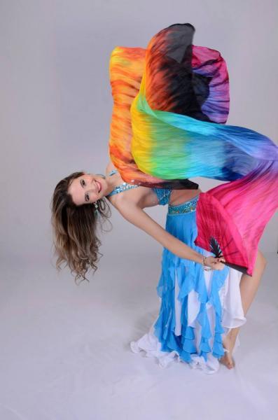 Véu de Seda para Dança do Ventre