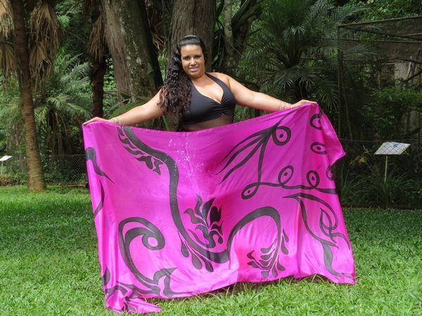 Véu de Seda para Dança do Ventre