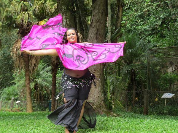 Véu de Seda para Dança do Ventre