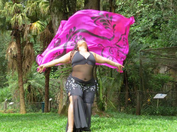 Véu de Seda para Dança do Ventre