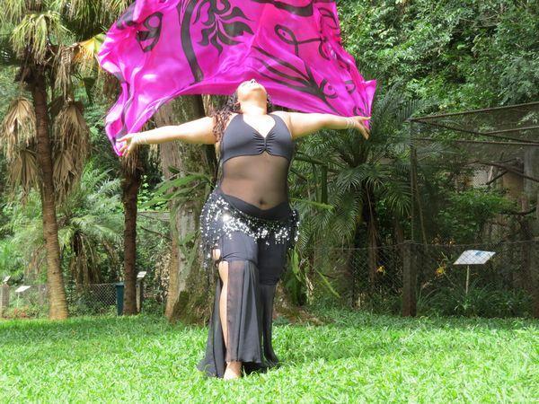 Véu de Seda para Dança do Ventre