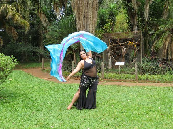 Véu de Seda para Dança do Ventre