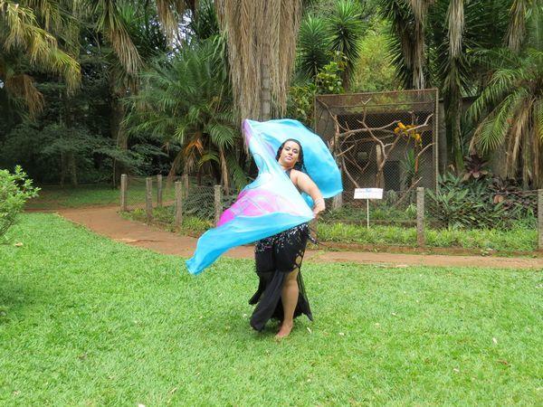 Véu de Seda para Dança do Ventre