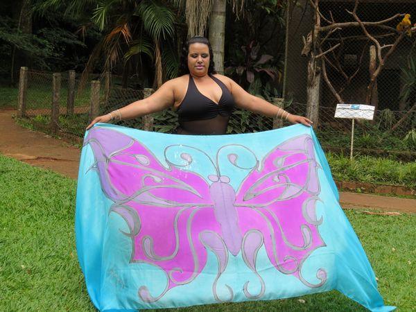 Véu de Seda para Dança do Ventre