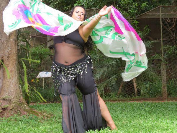 Véu de Seda para Dança do Ventre