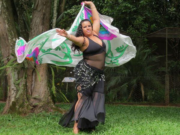 Véu de Seda para Dança do Ventre