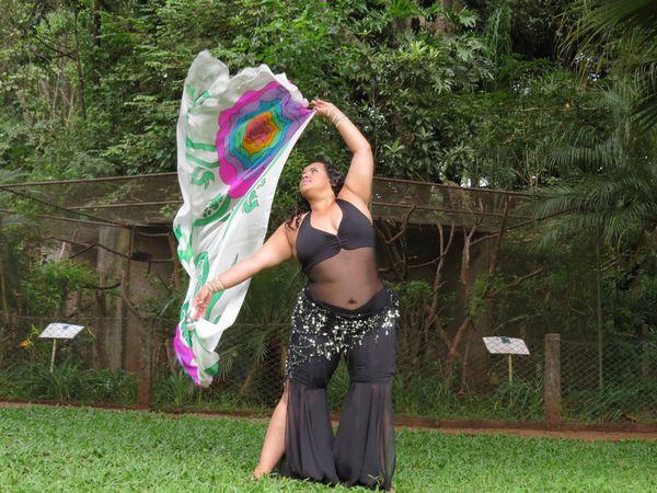 Véu de Seda para Dança do Ventre