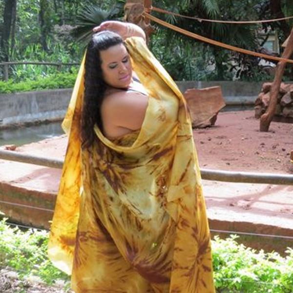 Véu de Seda para Dança do Ventre
