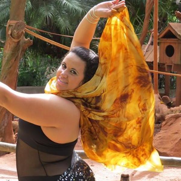 Véu de Seda para Dança do Ventre