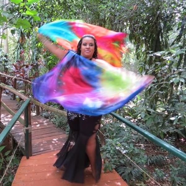 Véu de Seda para Dança do Ventre