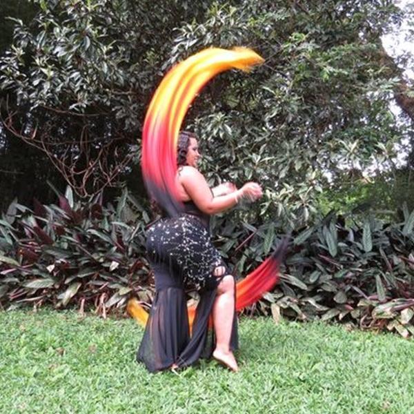 Véu de Seda para Dança do Ventre