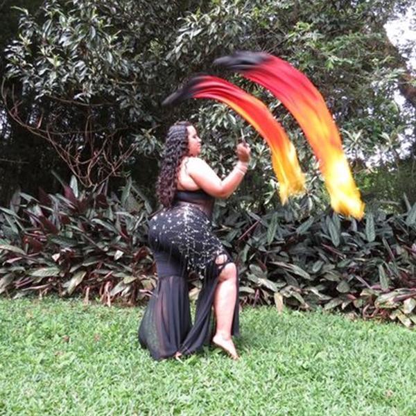 Véu de Seda para Dança do Ventre