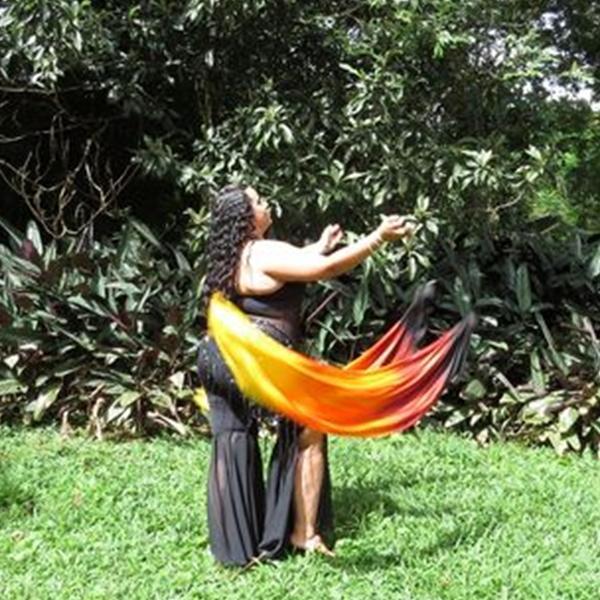 Véu de Seda para Dança do Ventre
