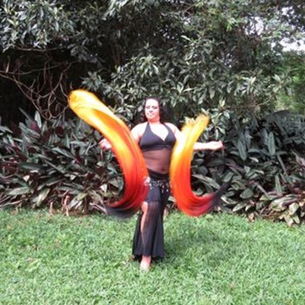 Véu de Seda para Dança do Ventre