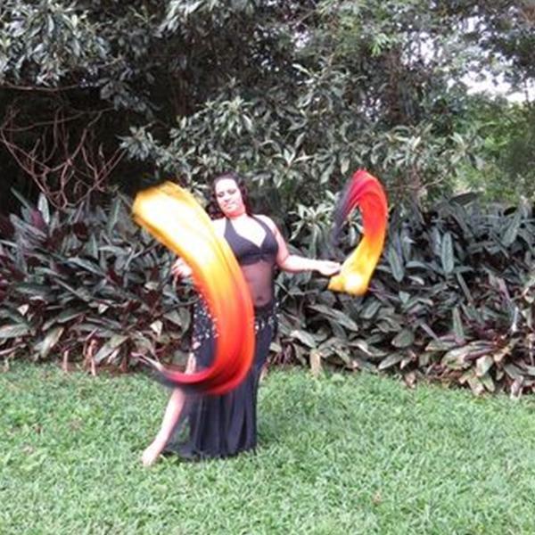 Véu de Seda para Dança do Ventre