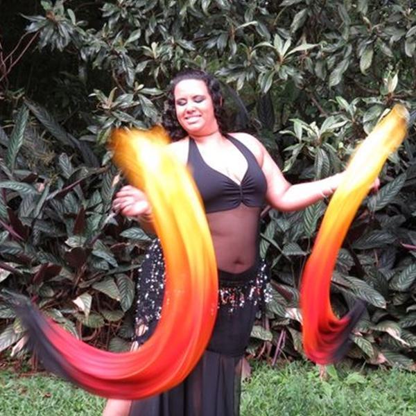 Véu de Seda para Dança do Ventre