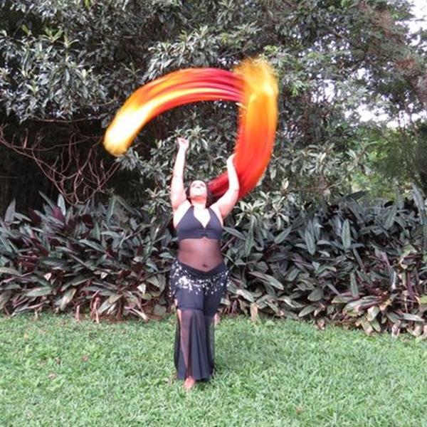 Véu de Seda para Dança do Ventre