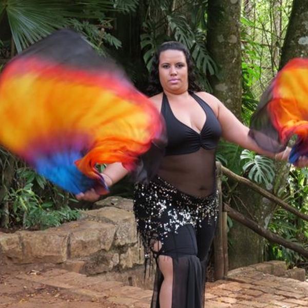 Véu Swing Flag para Dança do Ventre