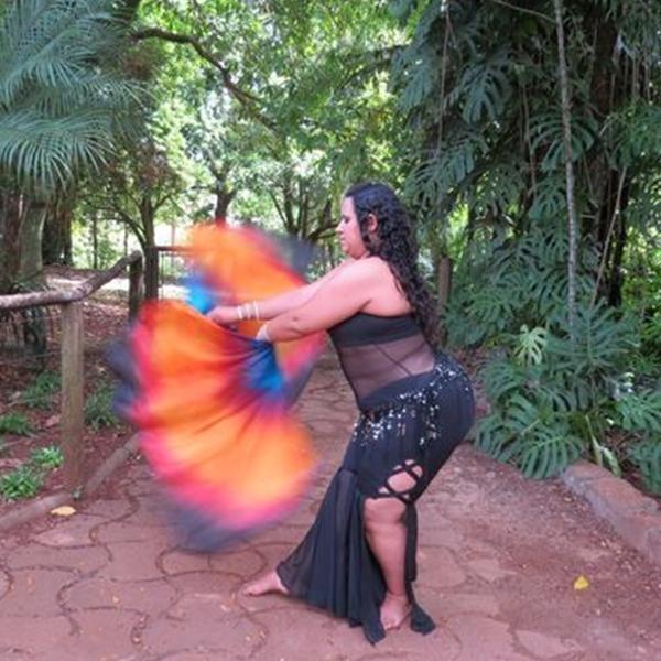 Véu Swing Flag para Dança do Ventre