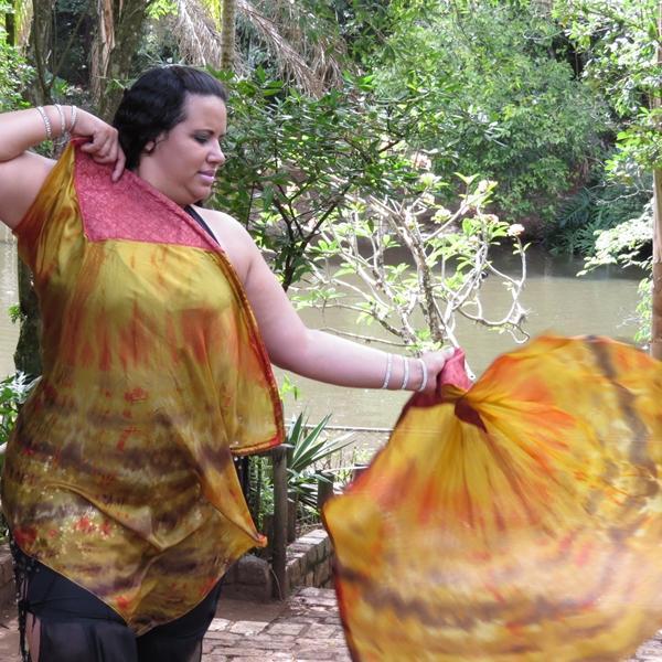 Véu de Seda para Dança do Ventre