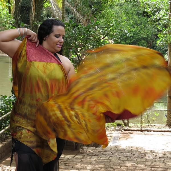 Véu de Seda para Dança do Ventre