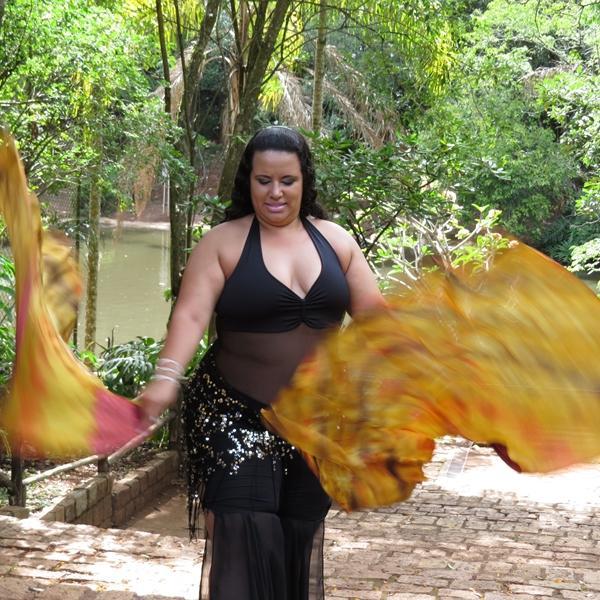 Véu de Seda para Dança do Ventre