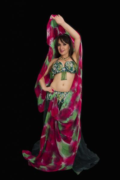 Véu de Seda para Dança do Ventre