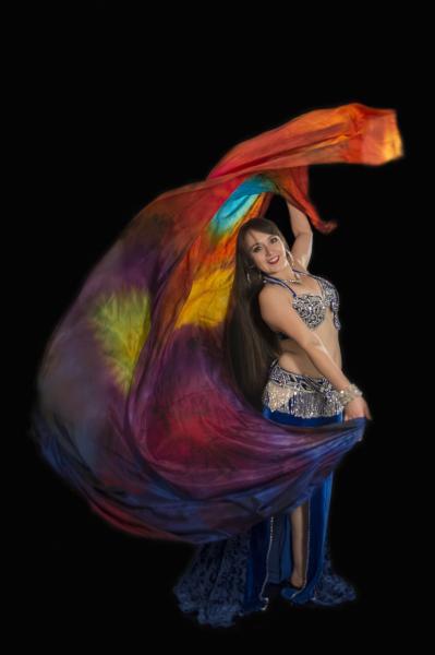 Véu de Seda para Dança do Ventre
