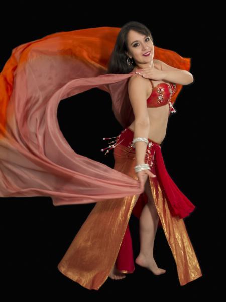 Véu de Seda para Dança do Ventre