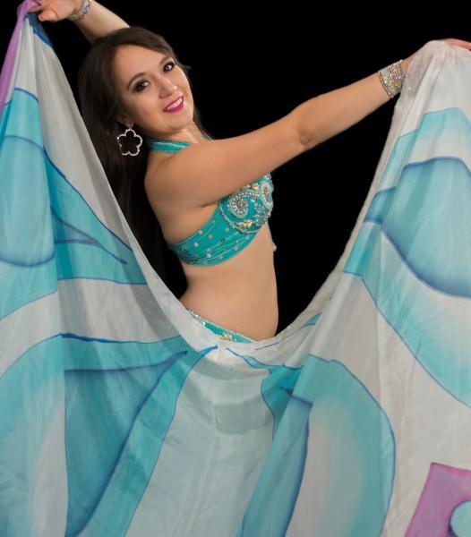 Véu de Seda para Dança do Ventre