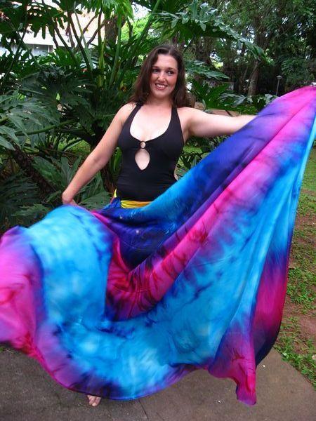 Véu de Seda para Dança do Ventre