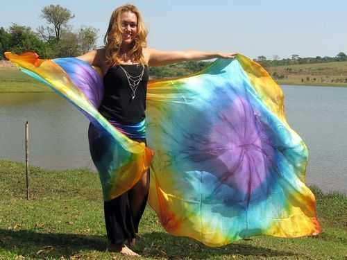 Véu de Seda para Dança do Ventre