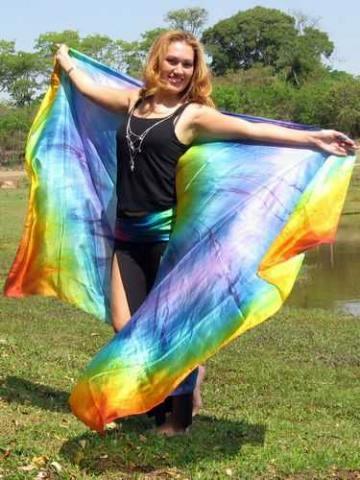 Véu de Seda para Dança do Ventre