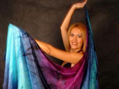 Véu de Seda para Dança do Ventre
