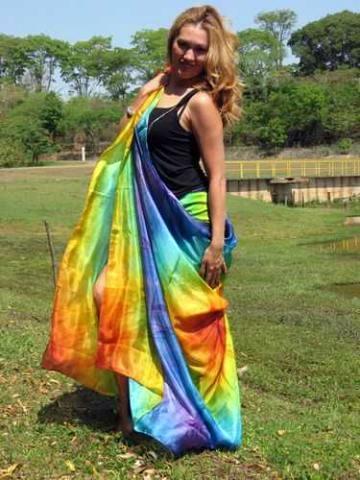 Véu de Seda para Dança do Ventre