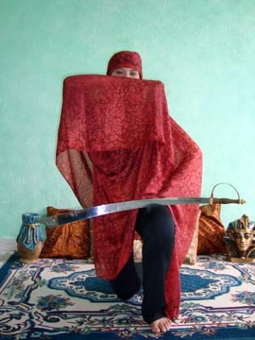 Véu de Seda para Dança do Ventre