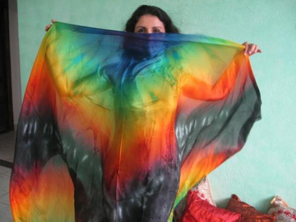 Véu de Seda para Dança do Ventre
