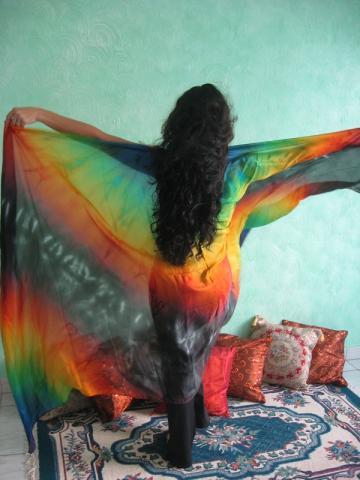 Véu de Seda para Dança do Ventre