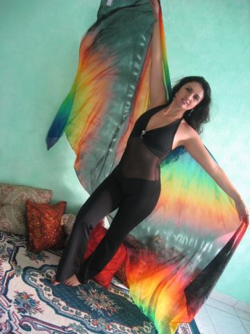 Véu de Seda para Dança do Ventre