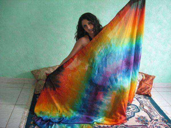 Véu de Seda para Dança do Ventre