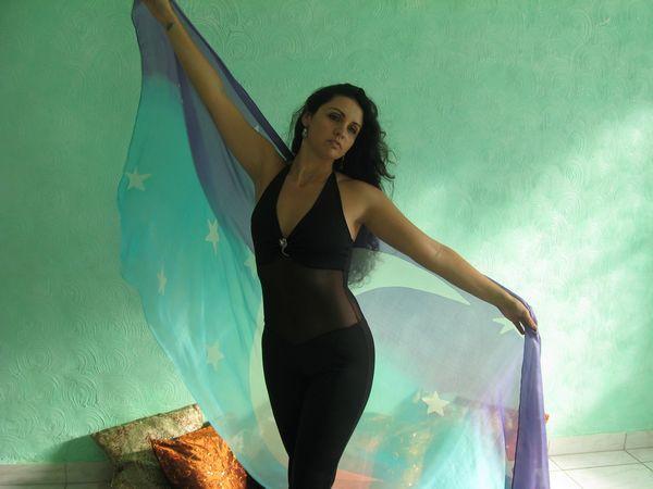Véu de Seda para Dança do Ventre