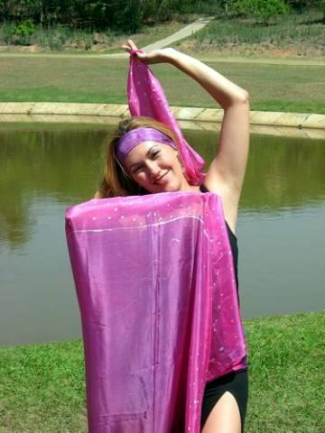 Véu de Seda para Dança do Ventre