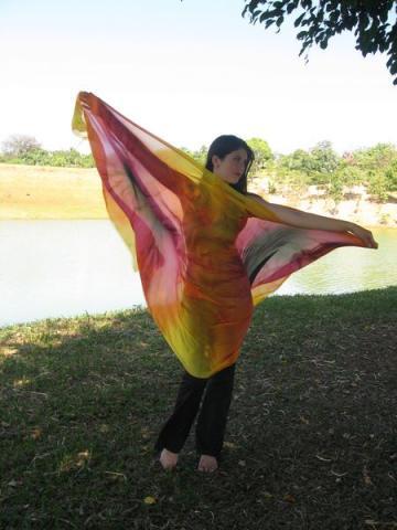 Véu de Seda para Dança do Ventre