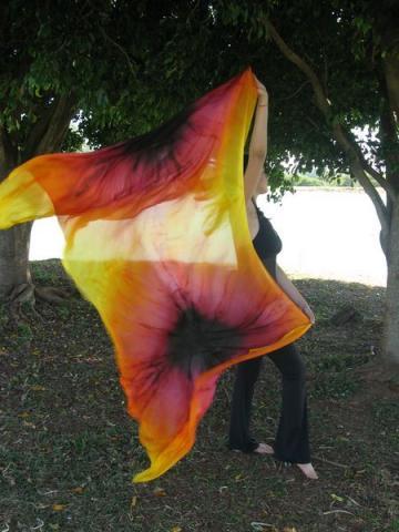 Véu de Seda para Dança do Ventre