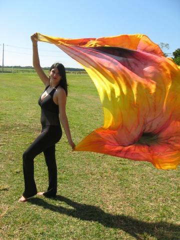Véu de Seda para Dança do Ventre