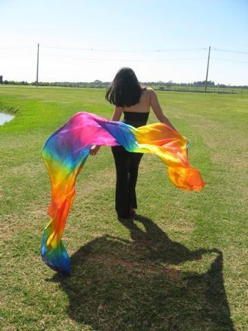 Véu de Seda para Dança do Ventre
