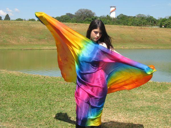 Véu de Seda para Dança do Ventre