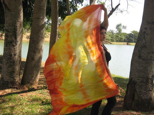 Véu de Seda para Dança do Ventre